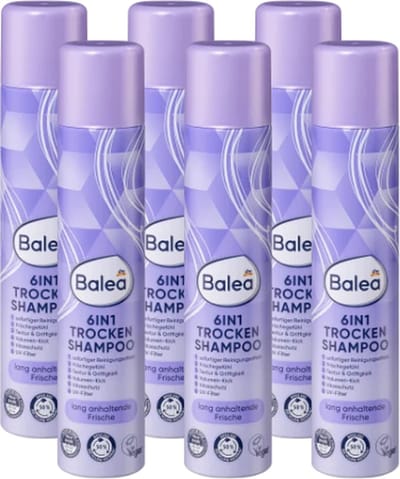 Balea Droogshampoo 6in1 - VOORDEELVERPAKKING | 6x200ml | Multifunctioneel