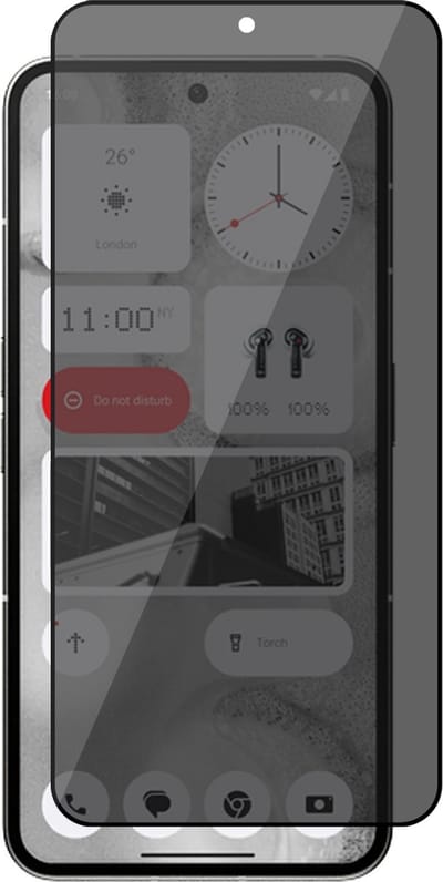 Privacy Screenprotector geschikt voor Nothing Phone 2 - Volledig Dekkend Glas Screen Protector