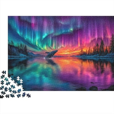 Legpuzzel Volwassenen - Landschap Puzzel - Ontspanning Hobby - Versterkt Papier - 1000 Stukjes - Aurora