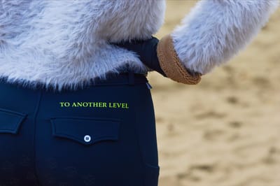 Donley winter paardrijbroek blauw comfortabel full grip mt 26 tm 44 winter rijbroek lekkere warme paardrijbroek