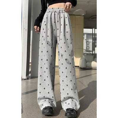 Nieuwe Casual Rechte Wijde Pijpen Zomer Damesbroek, Slank en Veelzijdig Hoge Taille Losvallend Gedrapeerd Luie Damesbroek XXXL