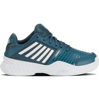 Tennisschoen K-Swiss Kids Court Express Carpet Indian Teal White Aqua Splash-Schoenmaat 33