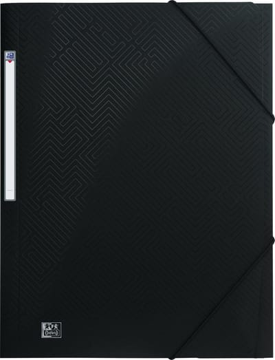 Elastomap Elba Urban A4 3 kleppen PP zwart - 10 stuks