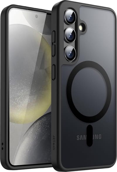 Geschikt voor Samsung Galaxy S24 5G - Magnetische - Schokbestendig - Geschikt voor Mag Hoesje - Zwart