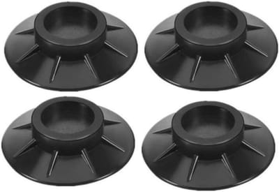 Anti Vibratie Voeten - Wasmachine Dempers - Stille Werking - Schokabsorberend Rubber - 4 Stuks - Zwart