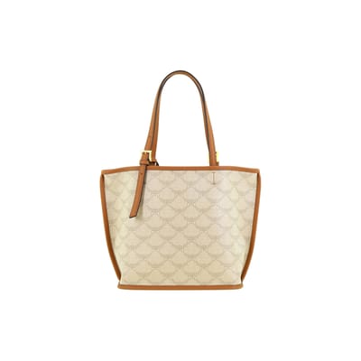 MCM Himmel Allover Print Ontwerp Grote Capaciteit Canvas en Leer Tote Bag Boodschappentas Schouder Handtas Mini Dames Tote Bags Beige MWPESAC02I9001 Basic Set (Bag+Dust Bag) brown