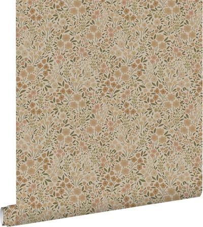 ESTAhome behang bloemetjes beige - 53 cm x 10.05 m - 139701