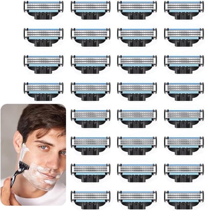 Turbo scheermesjes - 28 stuks reservemesjes voor mannen - professionele scheermesjes voor gezichtscontouren - ideaal als cadeau.