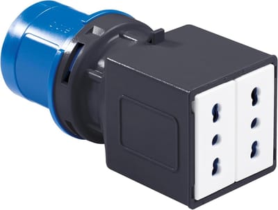 ROSI 1864 industrial plug, grey/blue