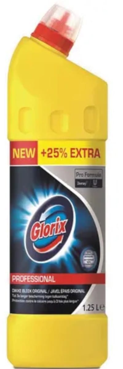 Glorix Professional - Toiletreiniger - Dikke Bleek - Intensieve Reiniger - 1,25L