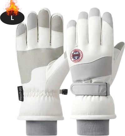 Bovista Skihandschoenen - Handschoenen Winter - Handschoenen Dames - Touchscreen - Antislip - Waterdicht - Grijs - L