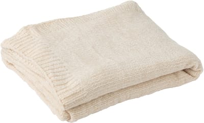 J-Line deken Chenille - polyester - ecru