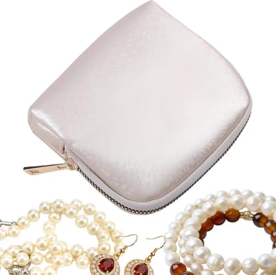 Sieraden Tas - Reis Etui - Sieraden Opbergen - Gestroomlijnd Beheer - 12 cm Breed - Zilver