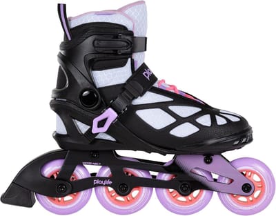 Fitness Skeelers - Inline Skates - Sportief Vervoer - Comfortabele Softboot - 84mm Wielen - Wit Zwart Paars