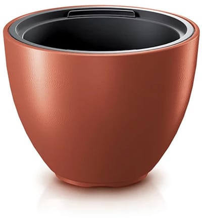 Prosperplast Plantenpot/bloempot Heos - kunststof - koper - D57 x H43 cm - met binnenpot - tuin potten
