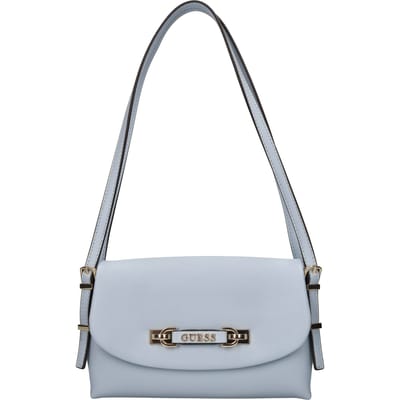GUESS schoudertas Lefia Flap Shoulder Bag Misty Blue Lichtblauw