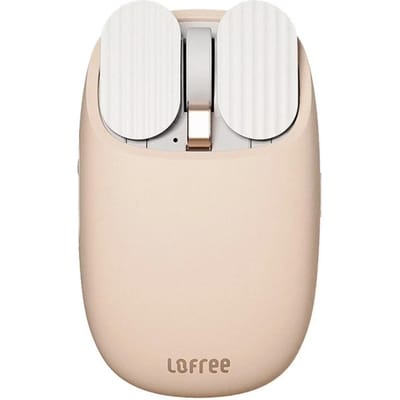 Lofree Wavy Chips Bluetooth-muis – Dual-modusverbinding (Bluetooth / 2.4G), DPI-instelbaar in 5 niveaus, 800 mAh batterij, Milk Tea-kleur, EP115
