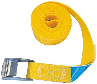 Spanriem Klem - Sjorband Veiligheid - Vastzetten Lading - 400kg Draagkracht - 19.5 cm Lengte - Geel