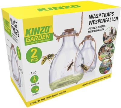 Kinzo Garden - Wespenvallen Glas - Wespen - 2 stuks