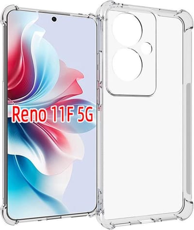 MobyDefend Hoesje - Geschikt voor Oppo Reno 11F - Transparante Shockproof TPU Backcover - Verstevigde Hoeken - Volledig Doorzichtig