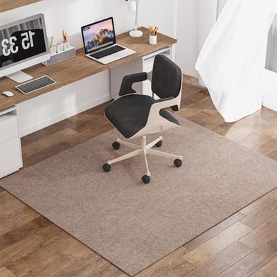 Bureau vloerbeschermer - Stoelmat hardhout - Vloer beschermen - Stil rolcomfort - 140x200cm - Bruin