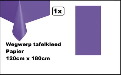 Wegwerp tafelkleed papier paars 120cm x 180cm - Thema feest festival thema feest evenement gala