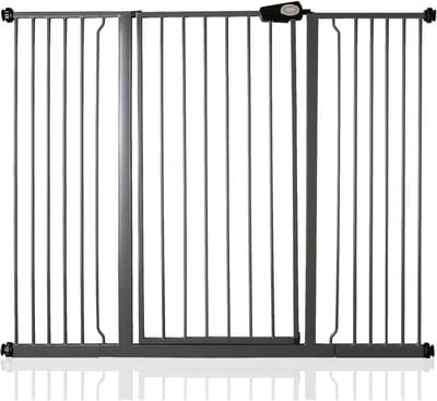 Extra Hoge Metalen Kinderbeveiliging Poort Zonder Boren | Druksysteem Bevestiging