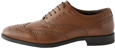 Next - Heren - Leren Oxford-brogues met brede pasvorm - Bruin