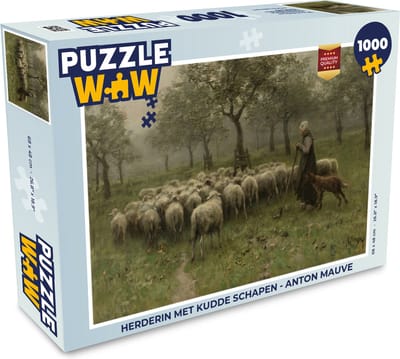 Puzzel Herderin met kudde schapen - Anton Mauve - Legpuzzel - Puzzel 1000 stukjes volwassenen