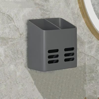 Badkamerplank Make-up Opbergorganizer Zonder Boren Toiletartikelen Planken Wandmontage Kam Huidverzorgingsproducten Rek Badkameraccessoires grijze kleur