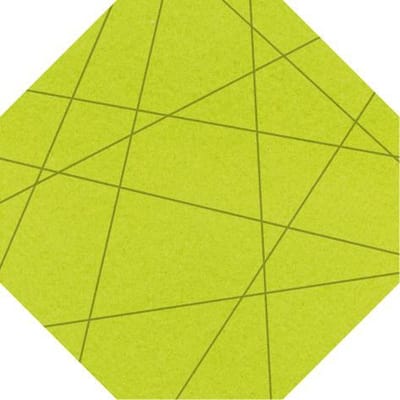 8-Hoek lijnen vilt onderzetters - Lichtgroen - 6 stuks - 9,5 x 9,5 cm - Tafeldecoratie - Glas onderzetter - Cadeau - Woondecoratie - Woonkamer - Tafelbescherming - Onderzetters Voor Glazen - Keukenbenodigdheden - Woonaccessoires - Tafelaccessoires
