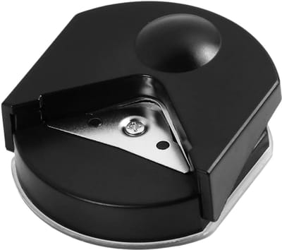 Hoekafrond Punch - Rond Afsnijder - Documenten Afwerken - 4mm Snijradius - 5.5 x 5.5 cm - Zwart
