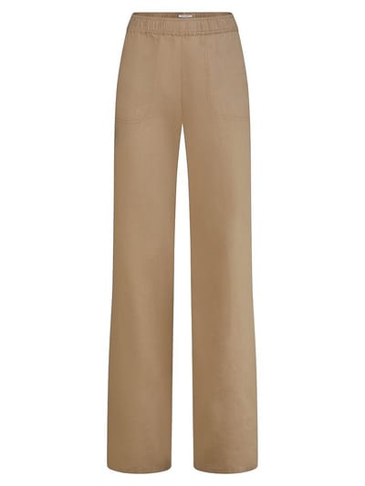 Comfortbroek pasvorm Cornelia 100% linnen Van Peter Hahn bruin