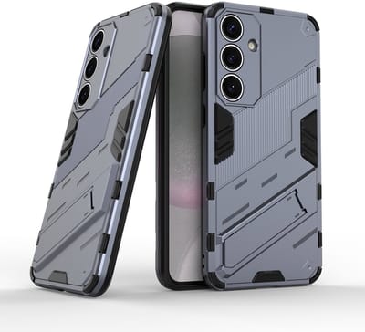 Solidenz StandGuard Xtreme geschikt voor Samsung Galaxy S25 hoesje - Grijs