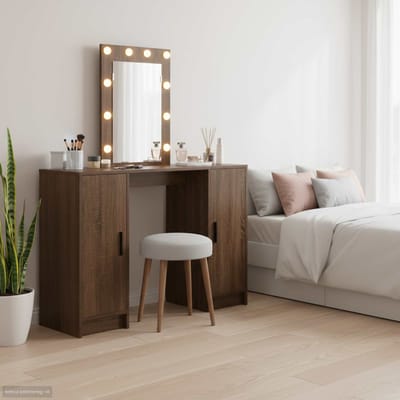 vidaXL - Kaptafel - Bruin - 102 - x - 33 - x - 135 - cm - Bewerkt - hout
