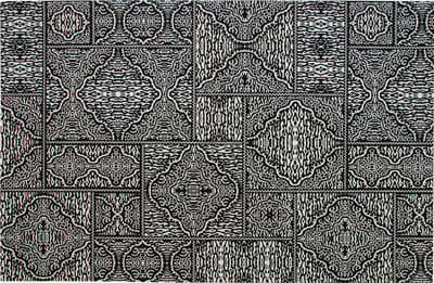 WOOOD Exclusive Renna Vloerkleed - Zwart/Wit - 1x155x230