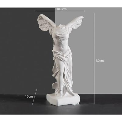Griekse Overwinningsgodin Standbeeld Engelenvleugel Kunst Standbeeld Decoratie Huis Kast Kantoor Decoratie Hars Sculptuur Decoratie white