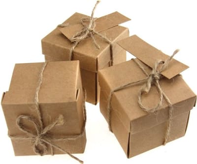 Dailygoody - Kraft Wedding Party Candy Boxes - Rustiek - Gunst Dozen