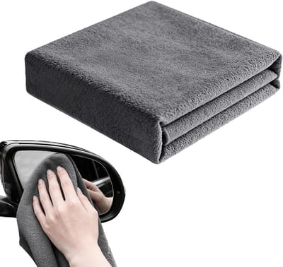 Auto Drogen Handdoek - Krasvrije Doeken - Voertuig Reinigen - Dubbelzijdig Gebruik - 30x30 cm - Grijs