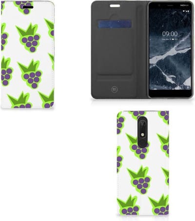 Nokia 5.1 (2018) Flip Style Cover Druiven