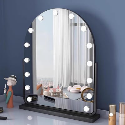 Verlichte Spiegel - Make-up Tafel - Perfecte Make-up - 360 Graden Rotatie - Touchscreen Bediening - Zwart