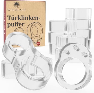Robuuste deurklinkbuffers en deurstoppers - set van 10 cirkelvormige en 2 8-vormige