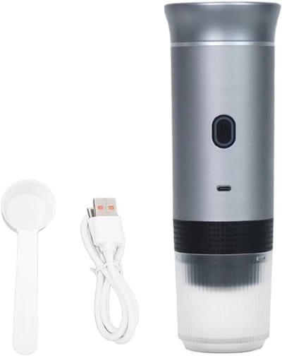 Draagbare Koffiemachine - Espresso Maker - Koffie Onderweg - One-Touch Bediening - 150 ml - Zilver