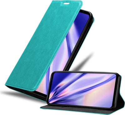 Cadorabo Hoesje geschikt voor Asus ROG Phone 5 in BENZINE TURKOOIS - Beschermhoes met magnetische sluiting, standfunctie en kaartvakje Book Case Cover Etui
