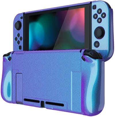 Allecto - Protective Case - Grip Cover - Ergonomisch en comfortabel - Chameleon Purple Blue - Shockproof en krasbestendig - Geschikt voor Nintendo ...