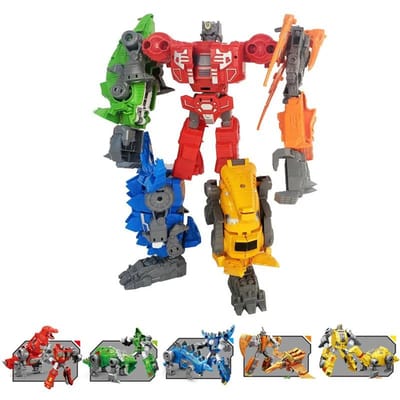 Robot Mecha Dinosaure Tyrannosaure Rex Transformation Créative Figurine d'Action Changeable Jouets pour Enfants