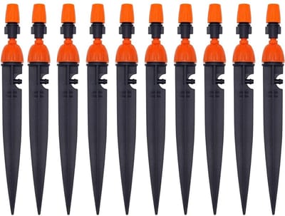 Automatische irrigatieset - Druppelaars - Planten water geven - Instelbare waterstroom - 10 stuks - Groen