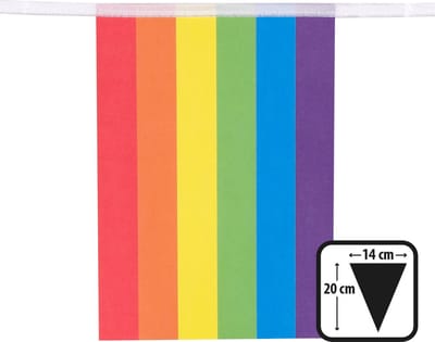 Boland - Papieren vlaggenlijn Regenboog Multi - Regenboog - Regenboog