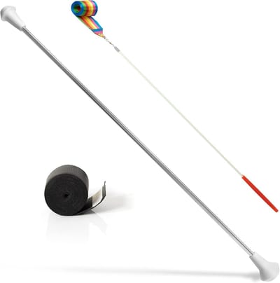 Twirl Stok - Dansstok - Beginners Oefenen - Roestvrijstalen Schacht - 26 Inch - Zilver
