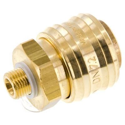 Messing DN 7.2 (Euro) Luchtkoppeling Snelkoppeling G 1/8 inch Buitendraad FKM